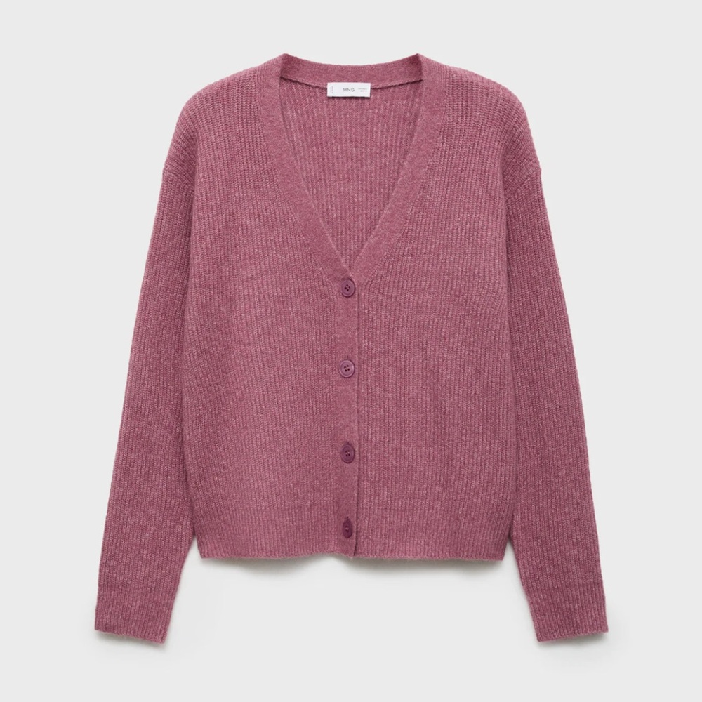 Mango V-NECK KNITTED CARDIGAN